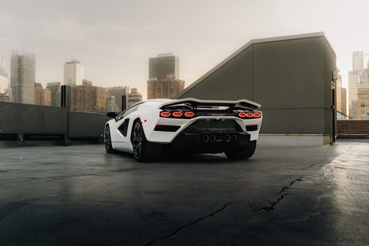 Lamborghini Countach on a rooftop in NYC.